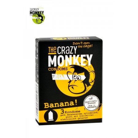 3 Préservatifs Crazy Monkey Banane