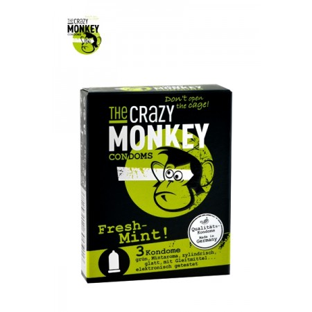 3 Préservatifs Crazy Monkey Menthe Fraiche