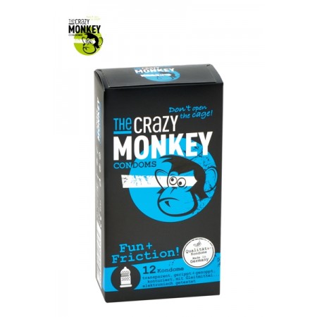 12 Préservatifs Crazy Monkey Fun & Friction