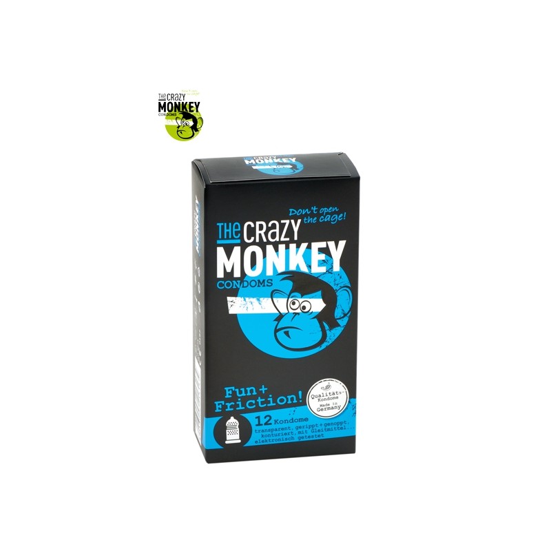 12 Préservatifs Crazy Monkey Fun & Friction