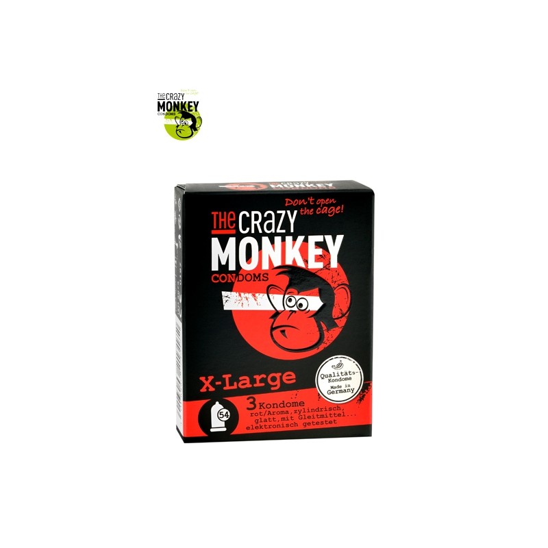 3 Préservatifs Crazy Monkey X-Large