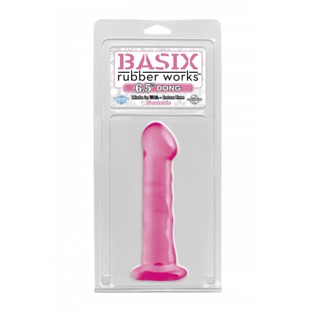 Gode ventouse Basix (16,5 cm long) - rose