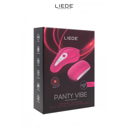 Stimulateur chauffant télécommandé Panty Vibe - cerise