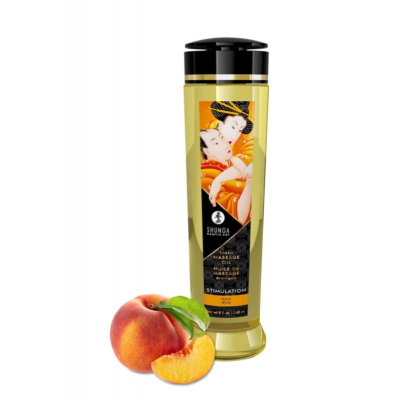 Huile de massage parfum pêche - Shunga