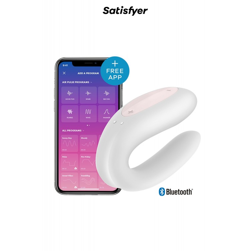 Stimulateur Double Joy blanc - Satisfyer