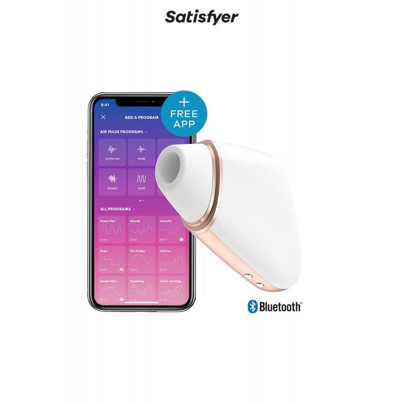 Stimulateur clitoridien connecté Love triangle blanc - Satisfyer