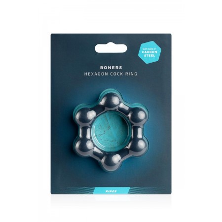 Cockring Hexagonal avec billes en acier - Boners